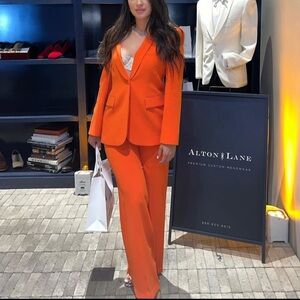 Zara Blazer with Tuxedo Collar Pumpkin